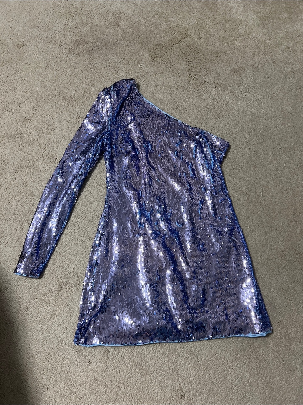 NWOT Bardot sequin one shoulder dress